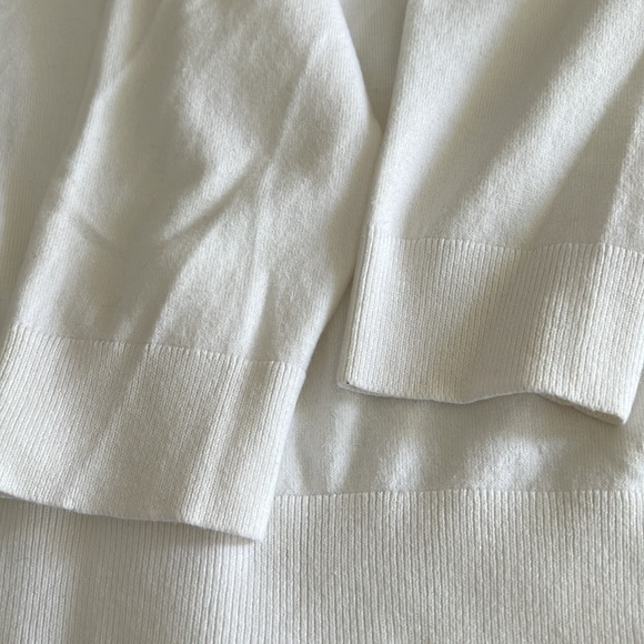 Women's White Cardigan Sweater - Picture 12 of 16